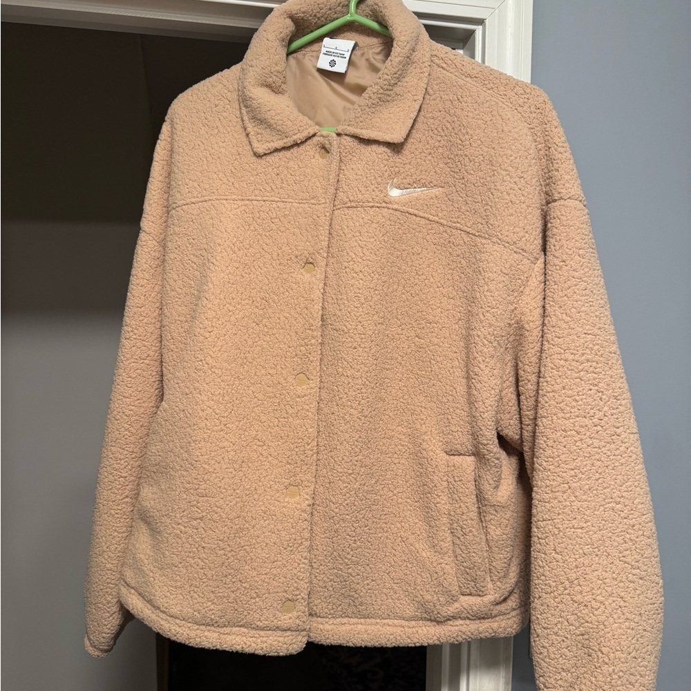 Nike Women's Beige Teddy Jacket